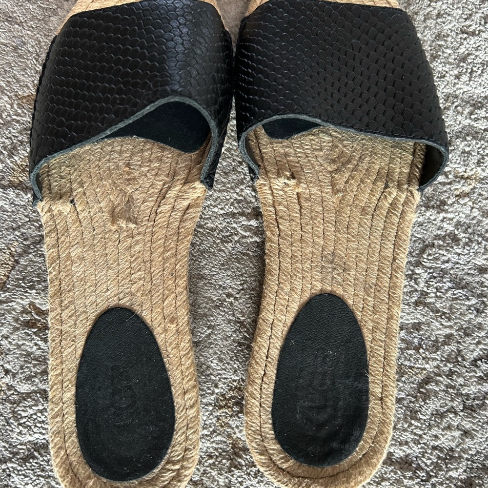 Ugg black slide sandals, in great condition.